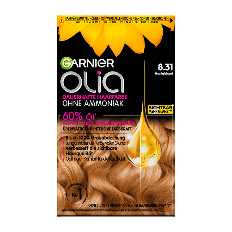 Garnier Olia Nr. 8.31 Honigblond - Produktansicht